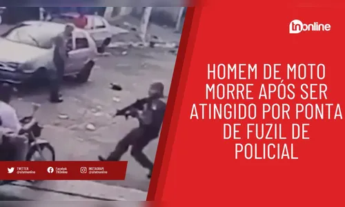 Homem de moto morre após ser atingido por ponta de fuzil de policial