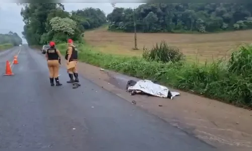 Motociclista colide contra dois veículos e morre na PR-483