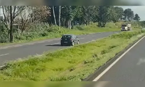 Vídeo mostra motorista dirigindo na contramão em rodovia da região