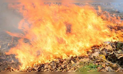 Homem ateia fogo em lixo e bloqueia rua após briga com família