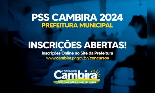 Prefeitura de Cambira abre PSS com 28 vagas; confira as oportunidades