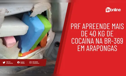 PRF apreende mais de 40 kg de cocaína na BR-369 em Arapongas