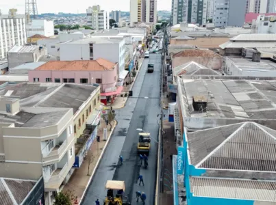 Rua Ponta Grossa recebeu está recebendo recape asfáltico