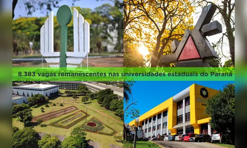 Universidades do Paraná têm 8.383 vagas disponíveis para novos alunos