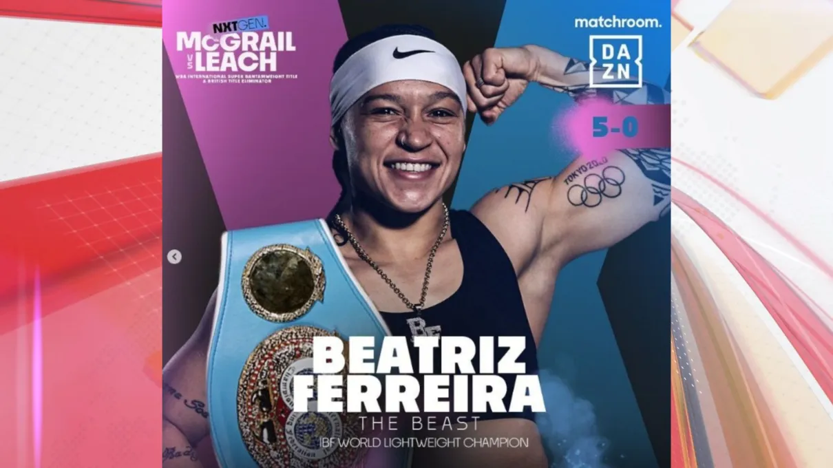 Bia Ferreira derrota argentina e é campeã mundial no boxe profissional