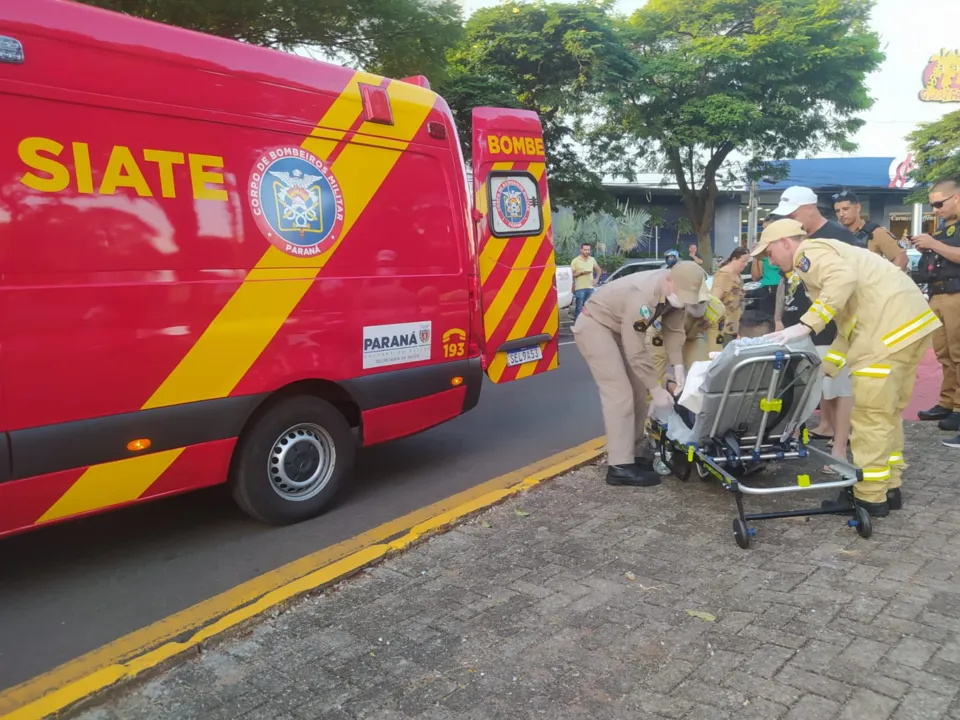 Bombeiros atenderam a vítima no local