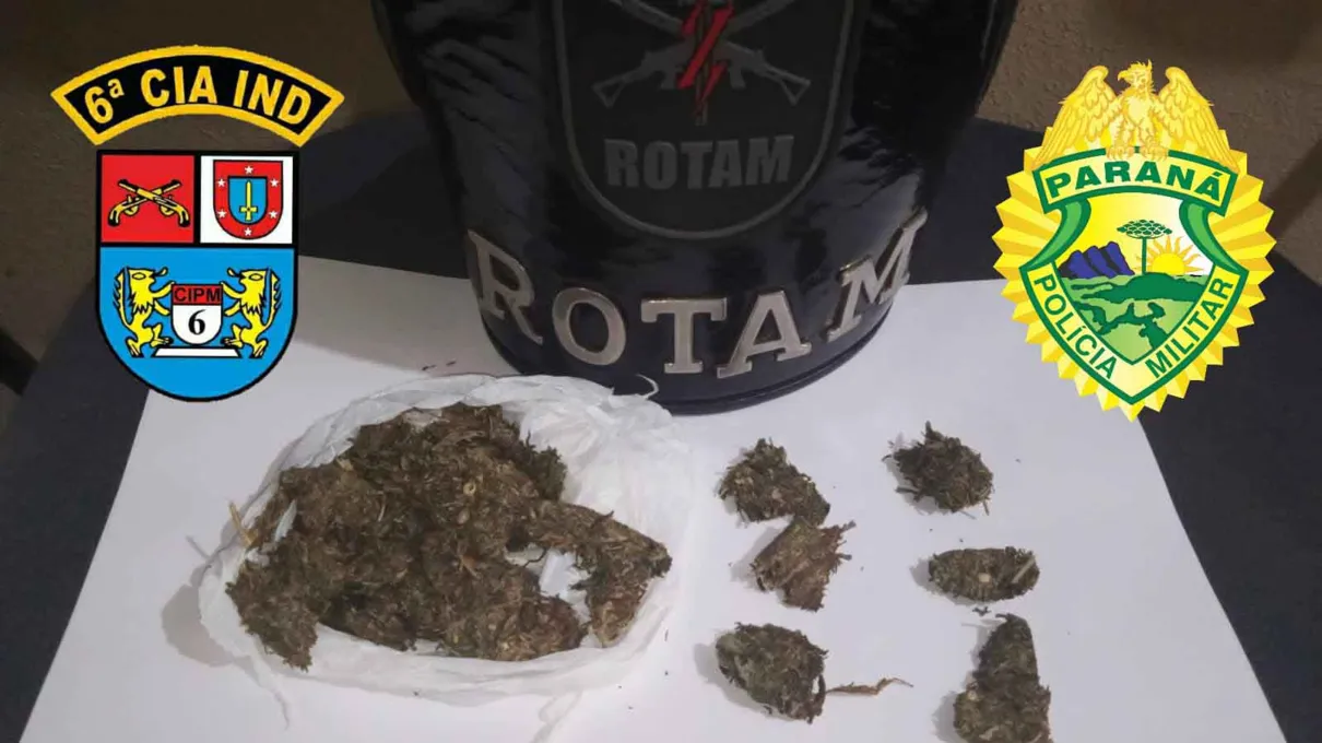 Droga apreendida na ação da Rotam