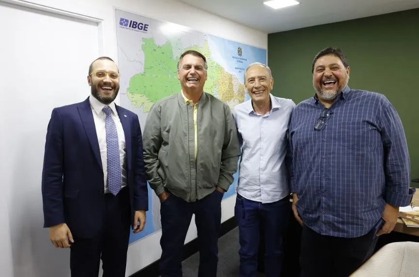 Filipe Barros, Bolsonaro, Milani e Grassano em encontro recente em Brasília