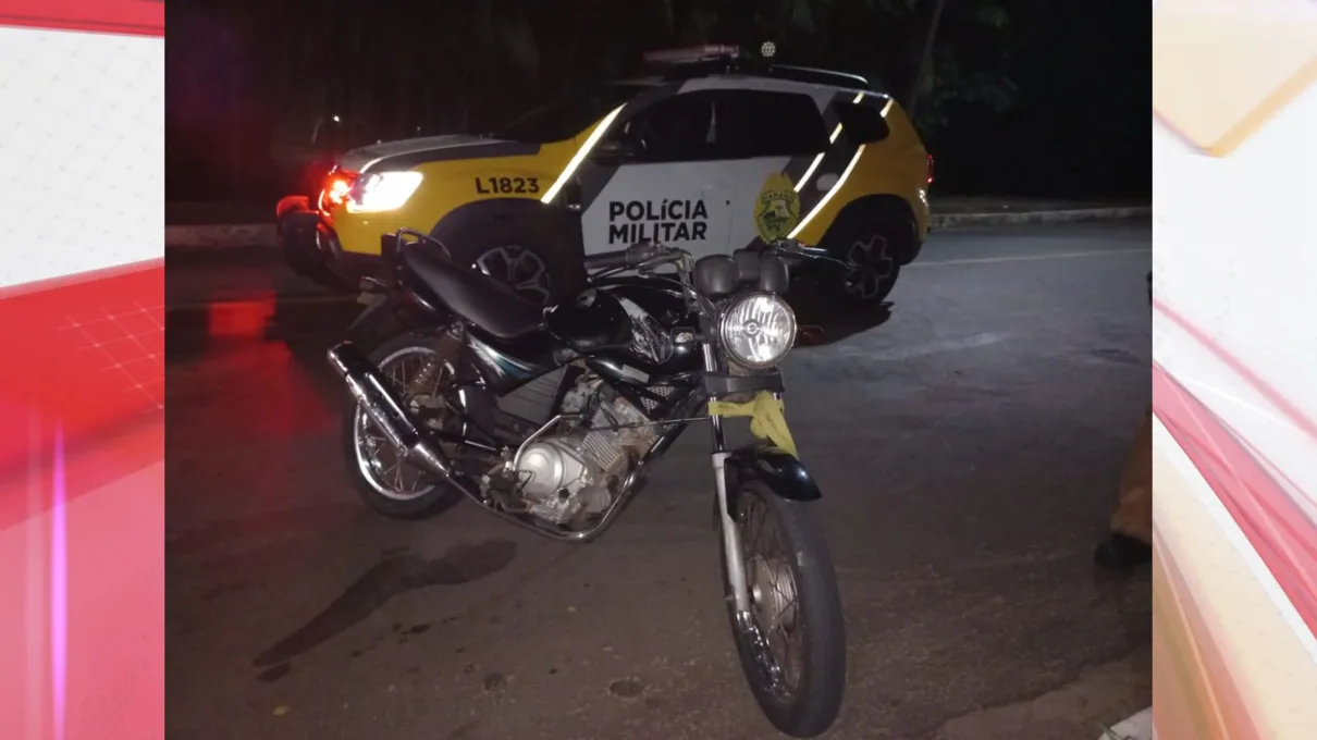 Moto foi recuperada neste domingo