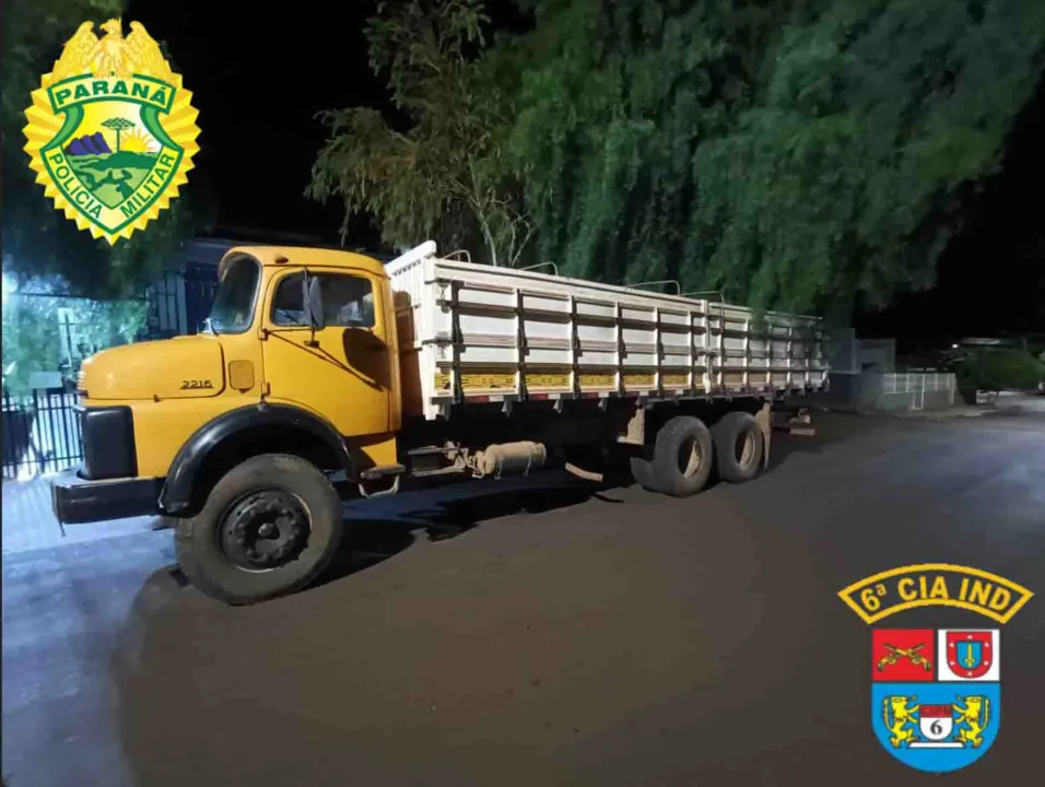 O caminhão foi encontrado na zona rural de Lunardelli