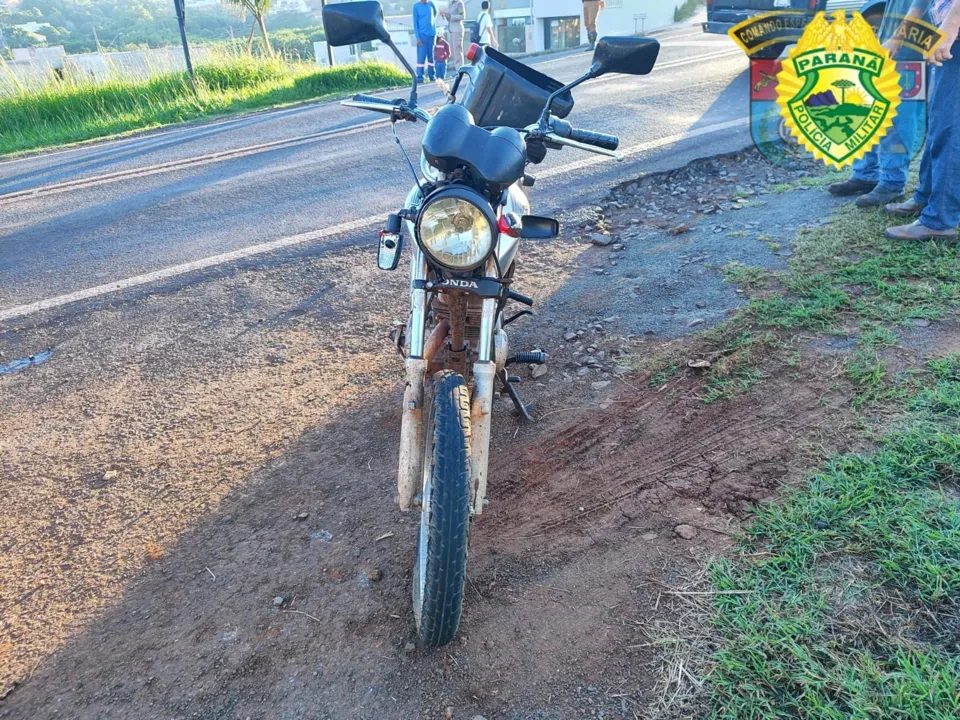 O motociclista foi encaminhado à Santa Casa