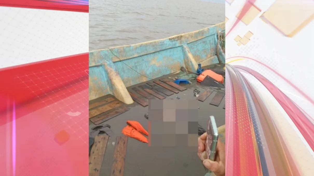 Pescadores registraram corpos dentro de barco.