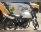 PM apreende motocicleta com chassi raspado em Rio Branco do Ivaí