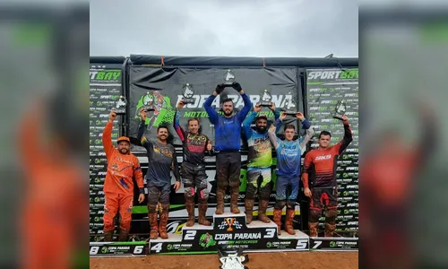 Piloto apucaranense lidera três categorias na Copa Paraná de Motocross
