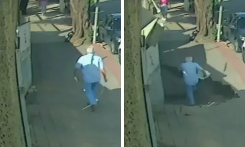 Médico fica ferido ao ser 'engolido' por cratera e atingido por muro