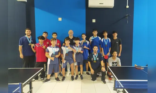 Definidos os campeões do tênis de mesa “A” e “B” dos Jogos Escolares