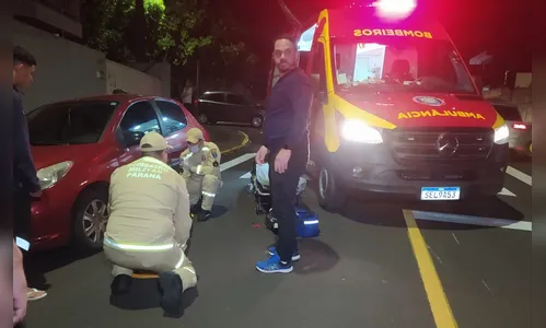 Motociclista bate em carro e sofre acidente em Apucarana