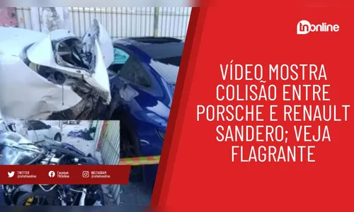 Câmera flagra batida entre Porsche e Renault Sandero em São Paulo
