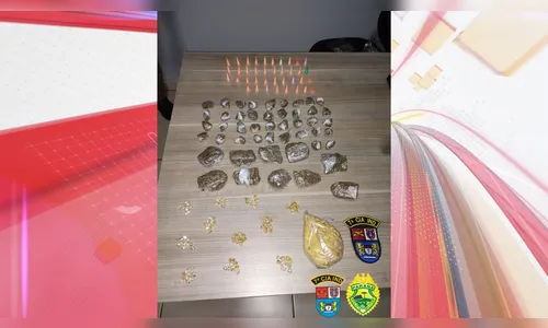 PM apreende drogas encontradas em telhado de casa em Arapongas