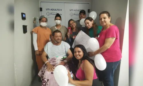 Família comemora alta de paciente entubado após dengue em Apucarana
