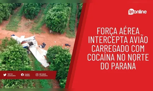 Força Aérea intercepta avião carregado com cocaína no norte do Paraná
