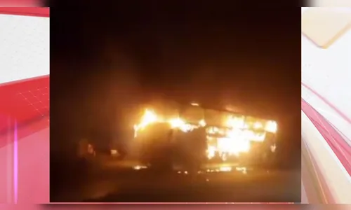 Homem fuma escondido em ônibus e veículo pega fogo