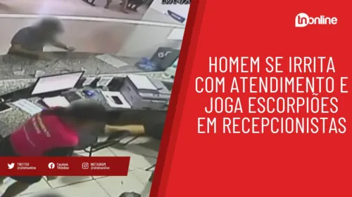 Homem se irrita com atendimento e joga escorpiões em recepcionistas