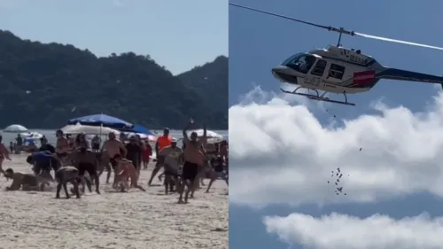 Influenciadora realizou ação na praia de Blaneário Camboriú