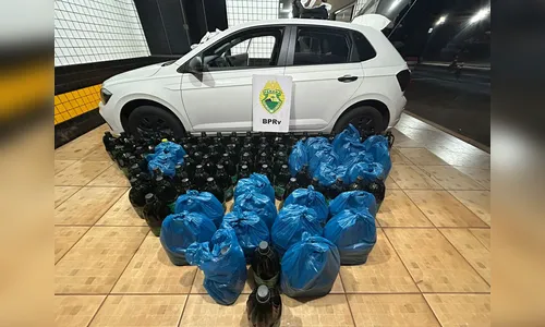 Polícia apreende 114 galões de azeite contrabandeados no norte do PR