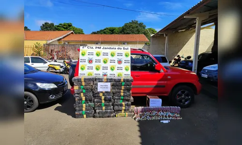 PM flagra Pajero transportando grande quantidade de maconha na BR-369