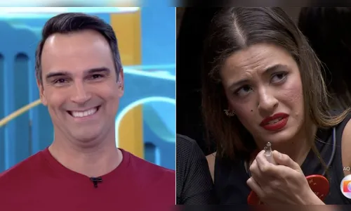 Tadeu Schmidt faz discurso de eliminação para Beatriz