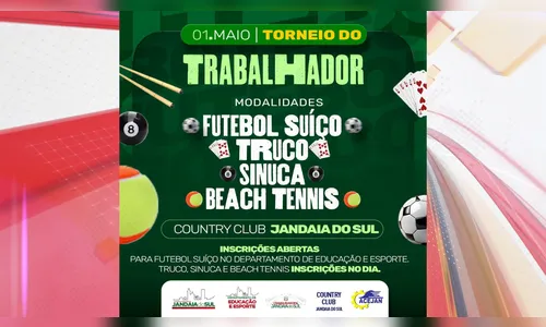 Departamento de esportes de Jandaia anuncia torneio do trabalhador