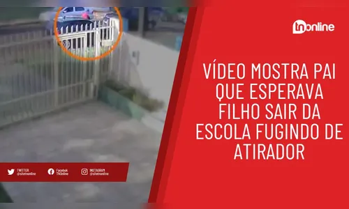 Vídeo mostra pai que esperava filho sair da escola fugindo de atirador