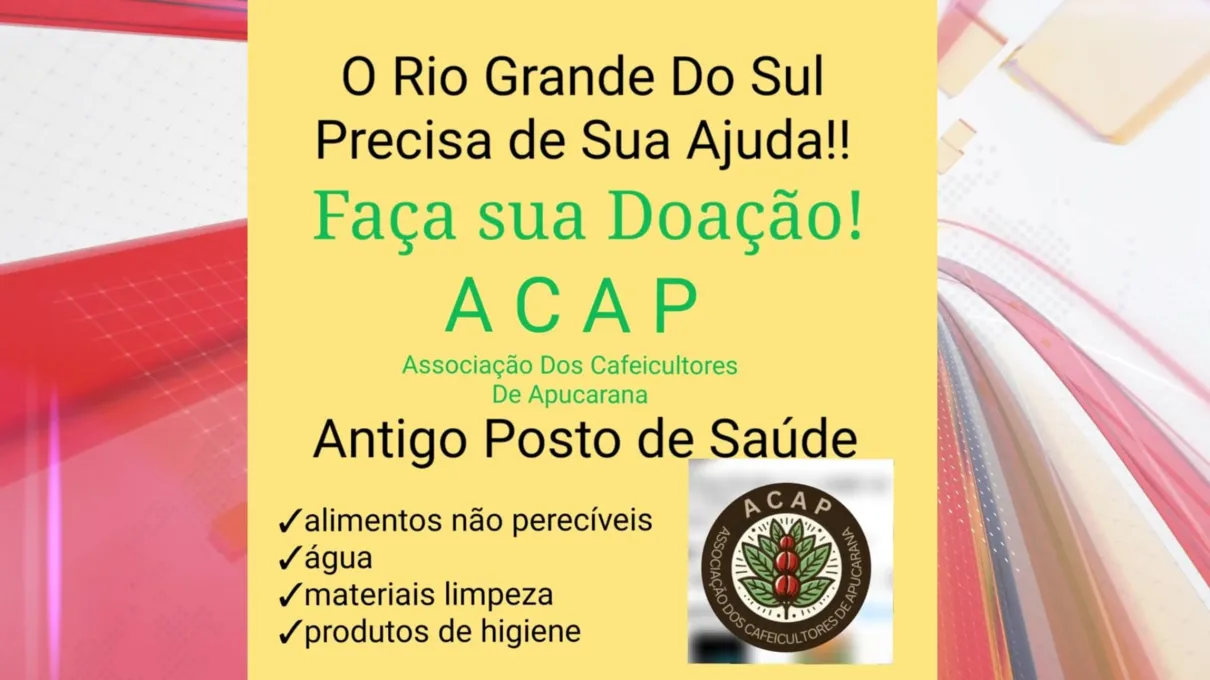 Associação dos cafeicultores arrecada doações para o Rio Grande do Sul