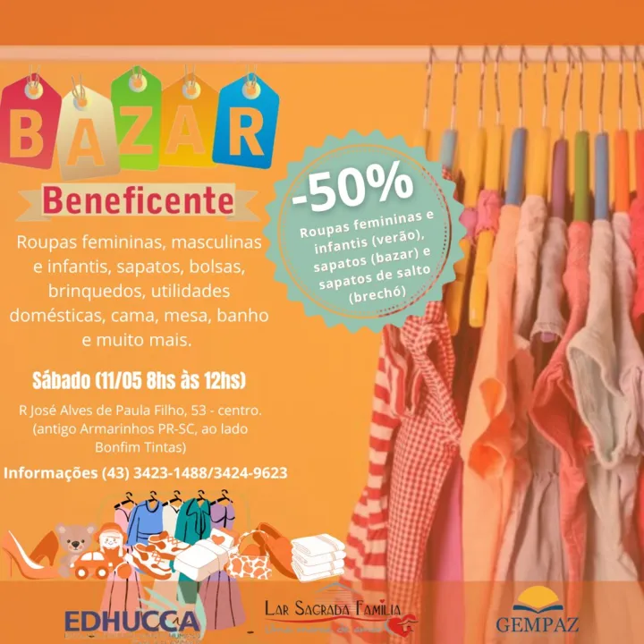 Bazar é organizado pela Gempaz