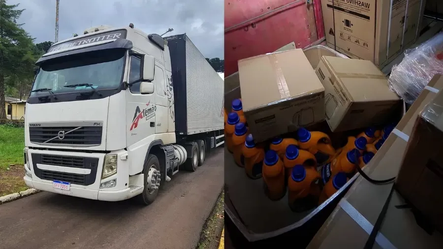 Caminhão foi recuperado pela polícia no Paraná