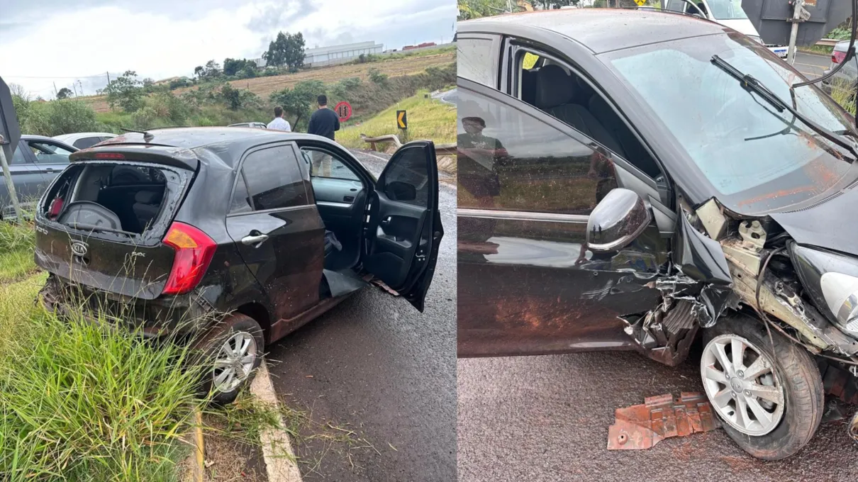 Vídeo: carro capota após saída de pista próximo à entrada do 'Pirapó'