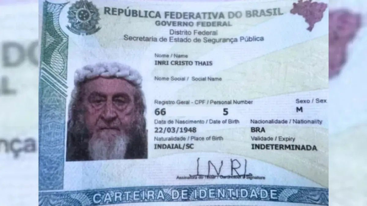 Homem que afirma ser Jesus usa lei e muda nome para Inri Cristo