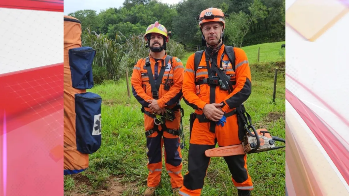 Viajaram o coordenador da Defesa Civil, Paulo Kummel, e o socorrista Gilson Nunes da Silva