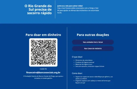 A ação faz parte da campanha “De mãos dadas com o Rio Grande do Sul”