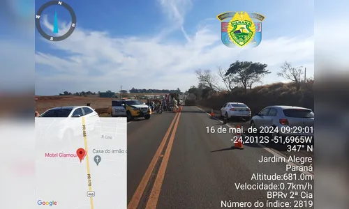 Jovem de 18 anos fica ferida após acidente na PR-466 em Jardim Alegre