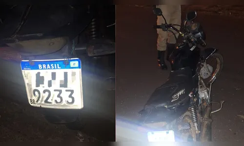 Rocam apreende motocicleta com placa irregular no Marcos Freire