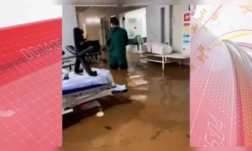 Hospital de cidade gaúcha é inundado durante temporal; veja vídeo