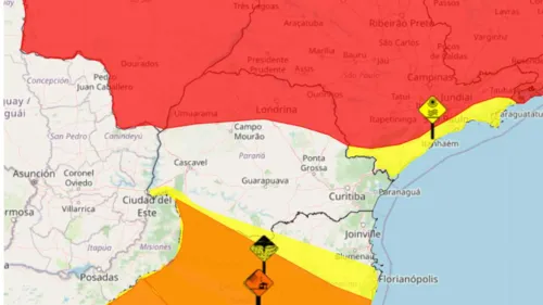 Além do Paraná, o aviso abrange Santa Catarina e o Rio Grande do Sul