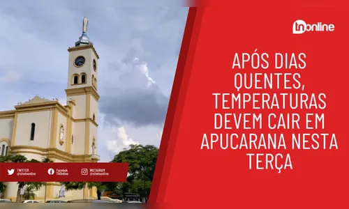 Após dias quentes, temperaturas devem cair em Apucarana nesta terça