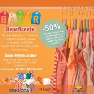 Bazar é organizado pela Gempaz