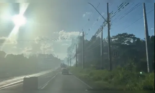 Bombeiros combatem mais um incêndio em vegetação às margens da BR-376