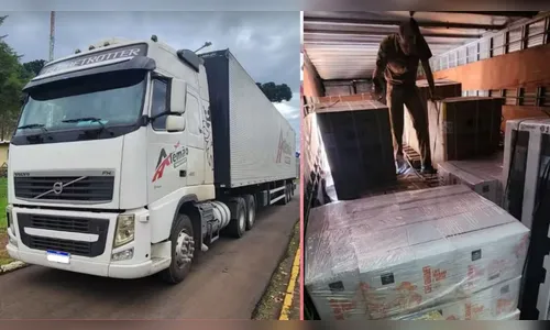 PM recupera caminhão com donativos para o RS roubado no PR