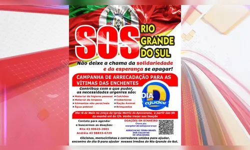 Ciclistas e motociclistas de Apucarana arrecadam doações para o RS