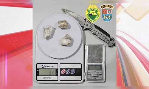 PM de Arapongas prende mulher e apreende 32 gramas de crack